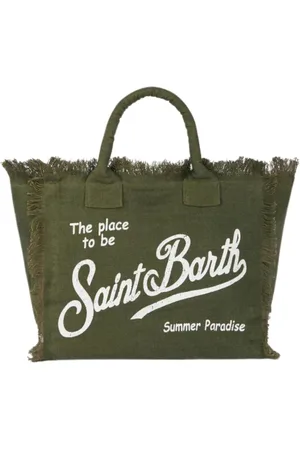 MC2 SAINT BARTH Taske, Dame, Grøn, ONE SIZE, Linned, Linned Vanity Taske
