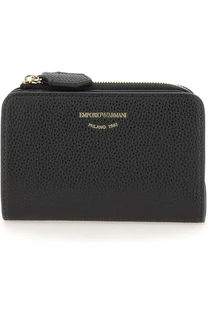 Emporio Armani Tilbehør, Dame, Sort, ONE SIZE, Læder, Vegansk Læderpung