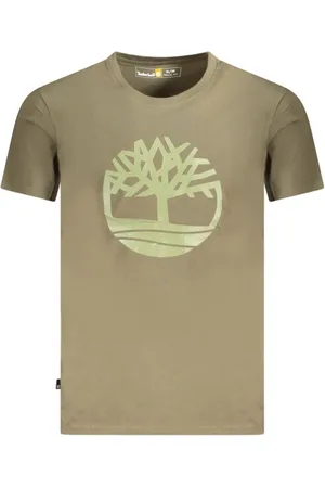 Timberland Top, Herre, Grøn, S, Bomuld, Grøn Logo Print Crew Neck T-Shirt