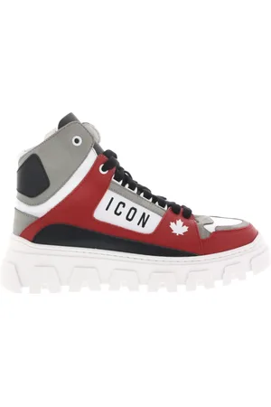 Dsquared2 Sko, Dame, Rød, 38 EU, Uld, Basket Sneaker