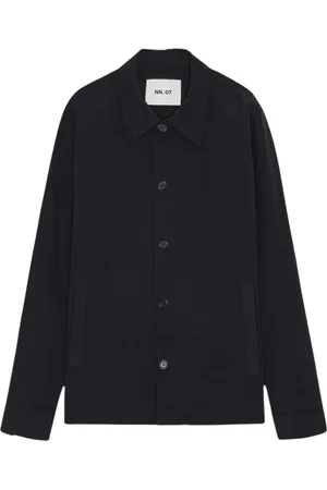 NN.07 Jakke, Herre, Sort, L, Polyester, Seersucker Hybrid Blazer Zander Blå