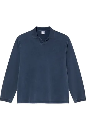 Polar Top, Herre, Blå, XL, Blå Langærmet Polo Skjorte