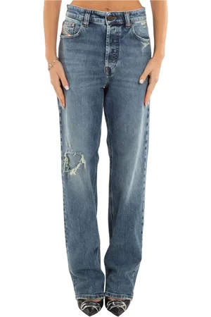 Diesel Jeans, Dame, Blå, W29, Vintage Ripped Regular Jeans