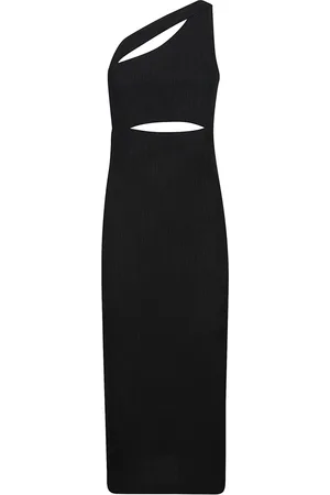 IRO Kjole, Dame, Sort, L, Kirra Asymmetrisk Midi Kjole
