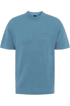 HUGO BOSS Top, Herre, Blå, M, Bomuld, Casual T-Shirt