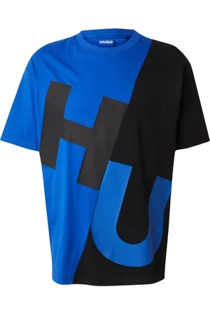 HUGO BOSS Top, Herre, Blå, M, Bomuld, Casual T-shirt