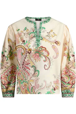 Etro Bluser & Skjorter, Dame, Flerfarvet, XS, Bomuld, Hvid Sweatshirt til Kvinder