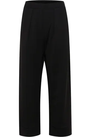 INWEAR Bukser, Dame, Sort, M, Uld, Straight-Leg Bukser