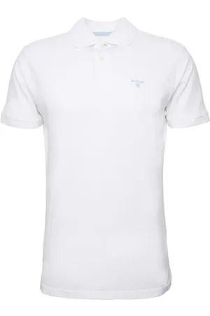 Barbour Top, Herre, Hvid, 3XL, Bomuld, Hvid Sports Polo Skjorte