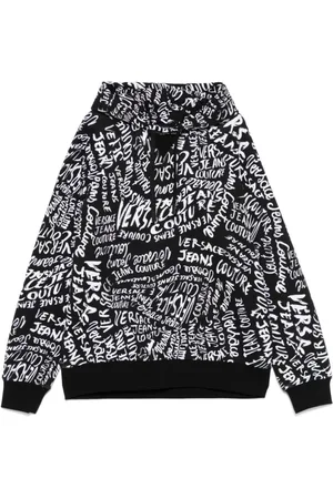 VERSACE Sweathshirts & Hoodies, Herre, Sort, M, Sort Ribstrikket Sweater