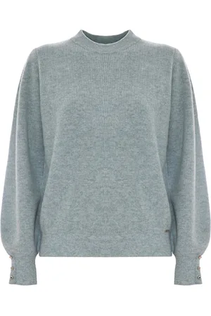 Kocca Strik, Dame, Grøn, XS, Uld, Cozy Wool Bishop Sleeve Jumper