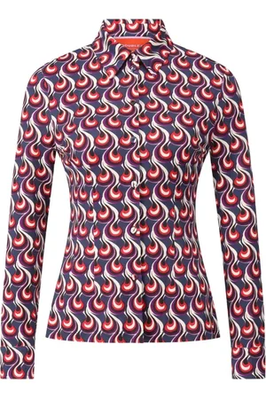 La DoubleJ Bluser & Skjorter, Dame, Flerfarvet, XL, Uld, Mønstret Figursyet Skjortebluse