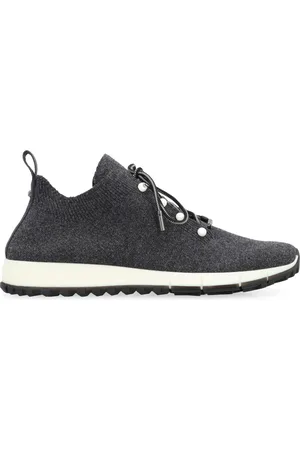 Jimmy Choo Sko, Dame, Sort, 36 EU, Læder, Pearl Knit Low-Top Sneakers