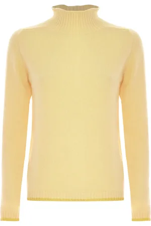 Kocca Strik, Dame, Gul, XS, Uld, Angora Wool Ribbed Jumper