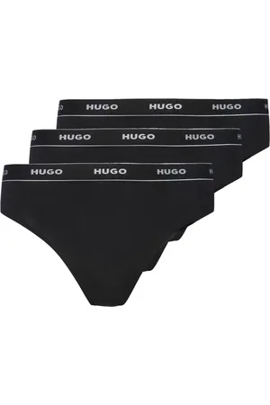 HUGO BOSS Undertøj, Dame, Sort, L, Bomuld, Elastisk Bomulds Thong Pakke