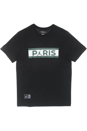 Jordan Top, Herre, Sort, XL, Bomuld, Paris Saint Germain Wordmark Tee