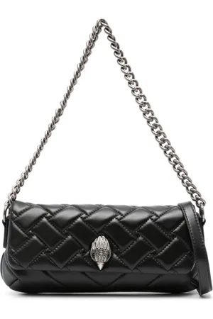 Kurt Geiger Taske, Dame, Sort, ONE SIZE, Uld, Sort skuldertaske med kæderem