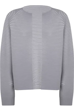 Issey Miyake Strik, Dame, Grå, M, Strik Circle Cardigan