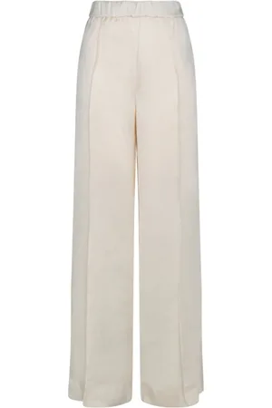 Jil Sander Bukser, Dame, Hvid, 2XS, Rayon, Milk Track Inspirerede Bukser