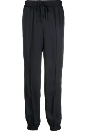 Jil Sander Bukser, Dame, Blå, M, Spandex, Taperede bukser med snøre