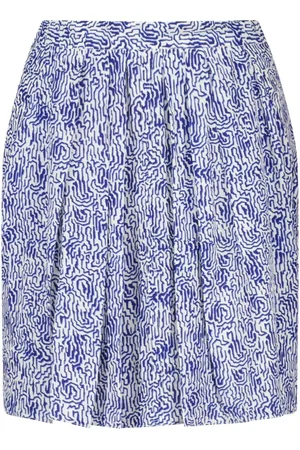 Isabel Marant Nederdel, Dame, Blå, M, Printed Mini Skirt Violaine