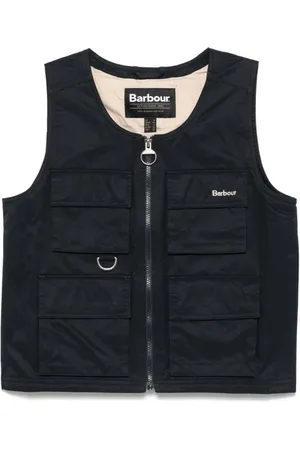 Barbour Jakke, Dame, Blå, XS, Uld, Blå Sweater med Front Lynlås Lukning