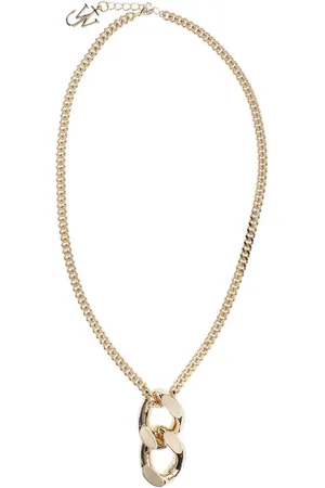 J.W.Anderson Tilbehør, Dame, Gul, ONE SIZE, Uld, Pendant Kæde Link Halskæde