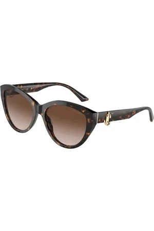 Jimmy Choo Tilbehør, unisex, Brun, 55 MM, Uld, Stilfulde solbriller med brune gradientglas
