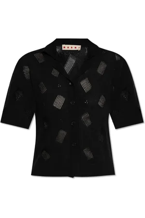 Marni Bluser & Skjorter, Dame, Sort, XS, Uld, Kortærmet skjorte