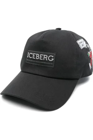 Iceberg Tilbehør, Herre, Sort, ONE SIZE, Bomuld, Baseballkasket med logo-patch