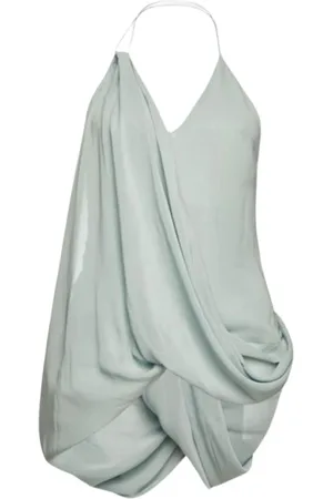 Jacquemus Top, Dame, Blå, M, Denim, Let Asymmetrisk Top
