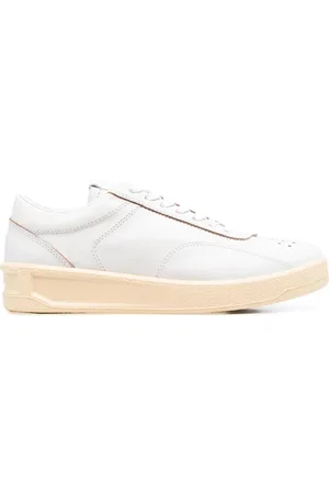 Jil Sander Sko, Dame, Hvid, 41 EU, Uld, Cupsole Low Top Sneakers