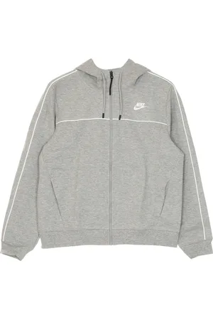Nike Sweathshirts & Hoodies, Dame, Grå, L, Bomuld, Essentiel Letvægts Hættetrøje med Lynlås