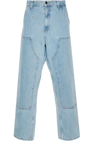 Carhartt Jeans, Herre, Blå, W31, Bomuld, Klar Blå Jeans med Frontknap