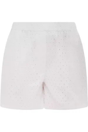 Kenzo Shorts, Dame, Hvid, XS, Bomuld, Broderie Anglaise Shorts