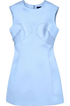 Marc Jacobs Kjole, Dame, Blå, 2XS, Satin, Ærmeløs satin kjole