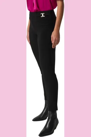 Joseph Ribkoff Bukser, Dame, Sort, 6XL, Tyl, Slim-fit Bukser