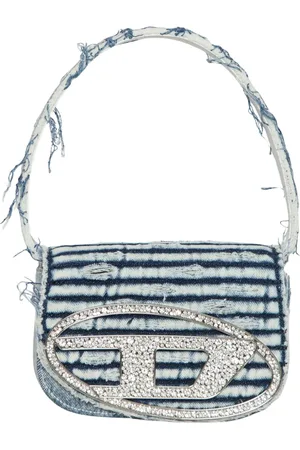 Diesel Taske, Dame, Blå, ONE SIZE, Strass Destroyed Taske med Stil Ha586