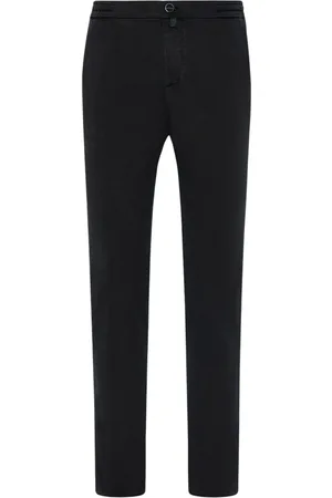 Kiton Bukser, Herre, Sort, W42, Bomuld, Comfort Bomuldsbukser