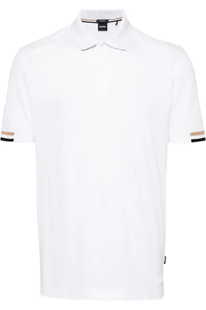HUGO BOSS Top, Herre, Hvid, 3XL, Bomuld, Klassisk bomulds polo shirt