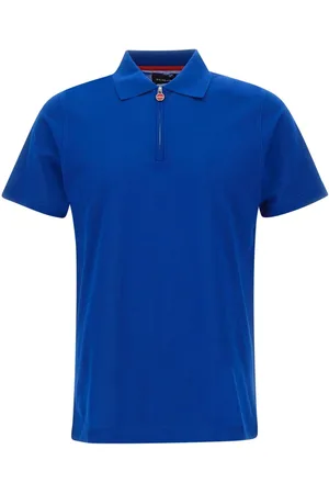 Kiton Top, Herre, Blå, XL, Bomuld, Tidløs Polo Shirt