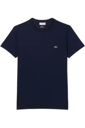 Lacoste Top, Herre, Blå, S, Bomuld, Bomuld T-shirt med unikt design