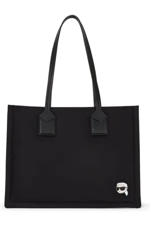 Karl Lagerfeld Taske, Dame, Sort, ONE SIZE, Nylon, Tote Bag Nylon Sort Cirkelformet Logo