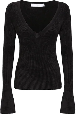 IRO Top, Dame, Sort, L, Nylon, Mattia V-neck Sweater