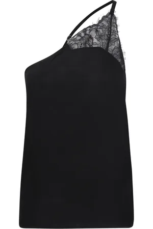 J.W.Anderson Top, Dame, Sort, S, Uld, Blonde med blondekant, ærmeløs top