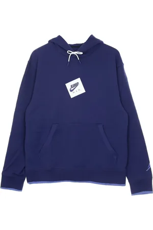 Jordan Sweathshirts & Hoodies, Herre, Blå, XL, Polyester, Letvægts Fleece Hættetrøje med Hætte