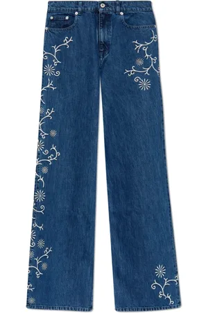 Kenzo Jeans, Dame, Blå, W27, Bomuld, Wide-leg jeans