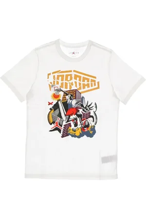 Jordan Top, Herre, Hvid, XL, Bomuld, Grafisk T-shirt med Rund Hals