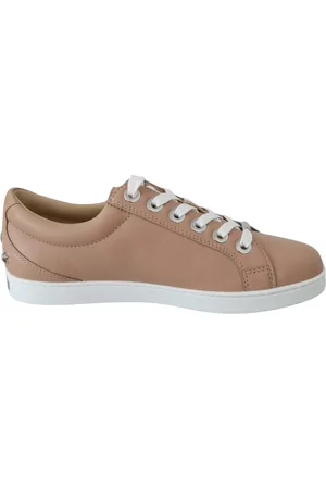 Jimmy Choo Sko, Dame, Lyserød, 35 EU, Læder, Pudderrosa Læder Sneakers
