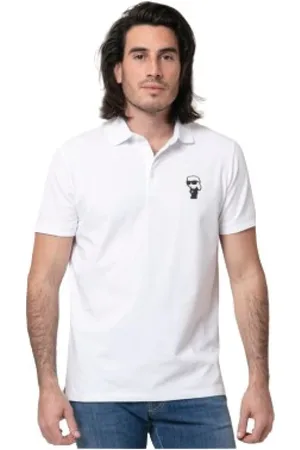 Karl Lagerfeld Top, Herre, Hvid, XL, Bomuld, Polo Shirt